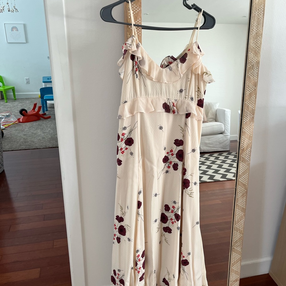 Long, flowy, spaghetti strap dress